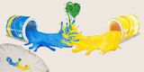 When blue meets yellow