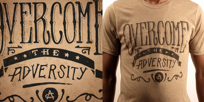 Overcome the Adversity - T-shirt design by horacekjoe - Mintees