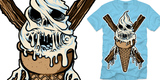 Skull and cross flakes